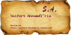 Seifert Annamária névjegykártya